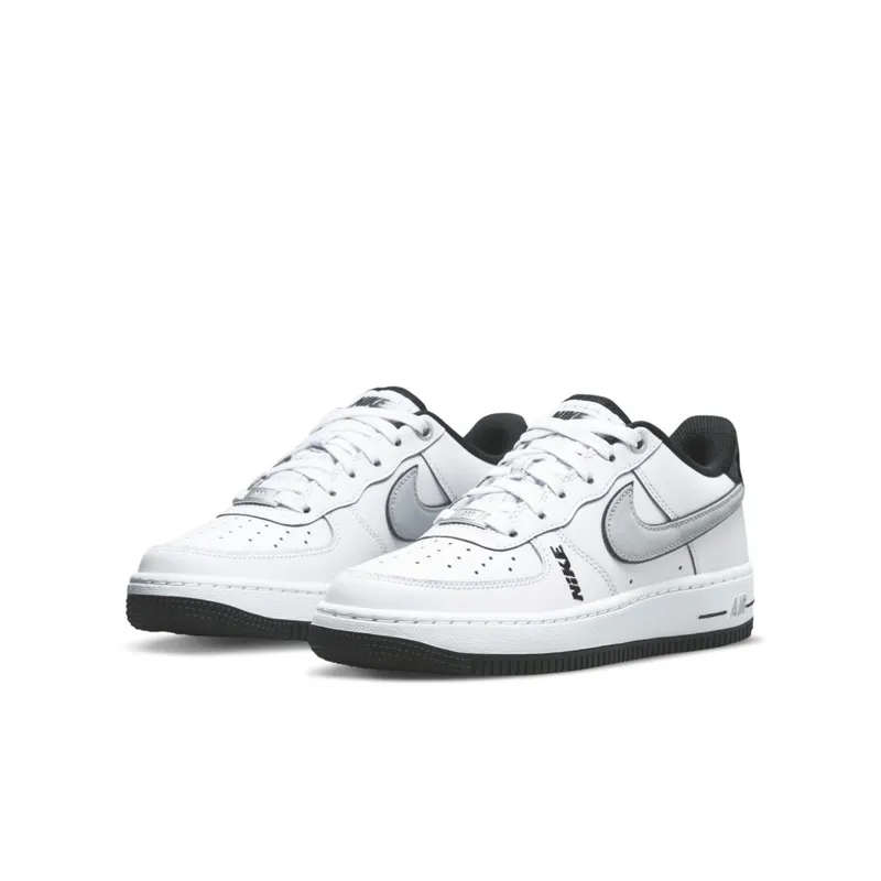 Nike Air Force 1 Low LV8 White Wolf Grey Black (GS) (DO3809-101)