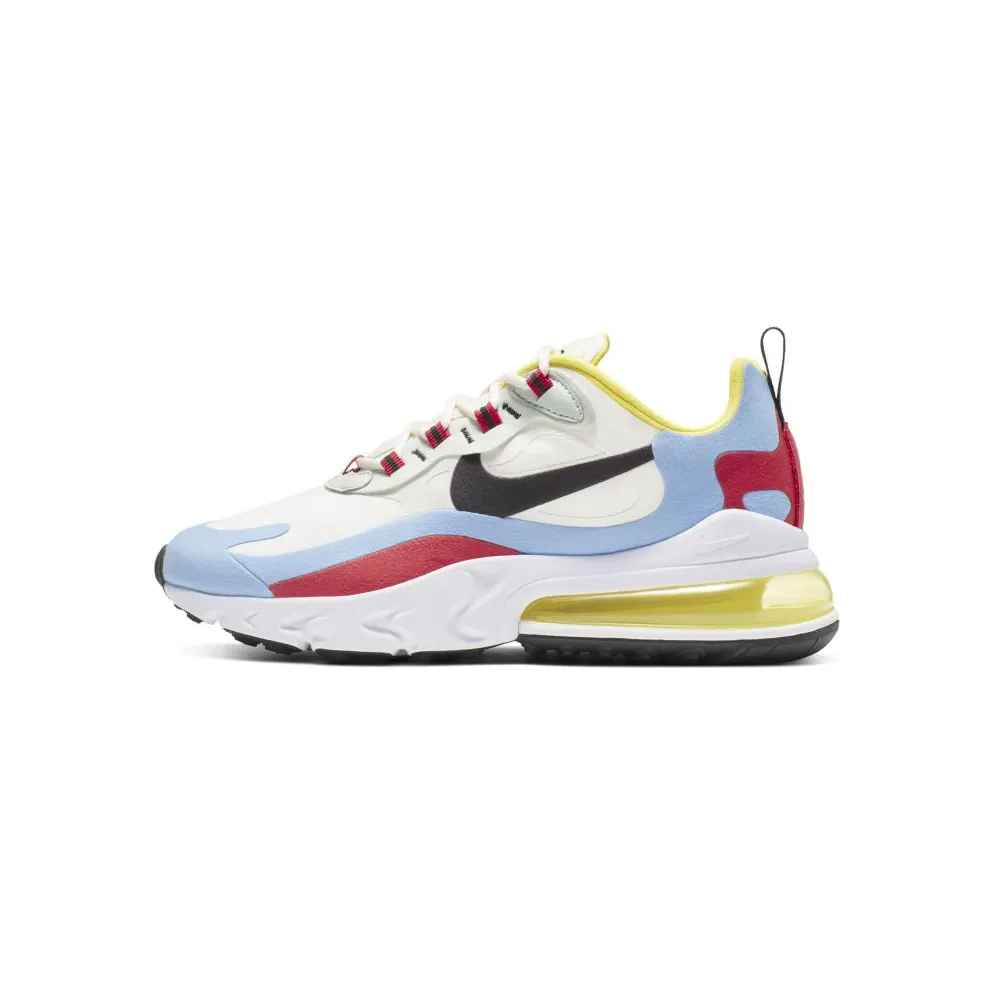 Nike Air Max 270 React Phantom Multi-Color (W) Phantom/Black-Light Blue-University Red-Dynamic Yellow-Pistachio Frost (AT6174-002)