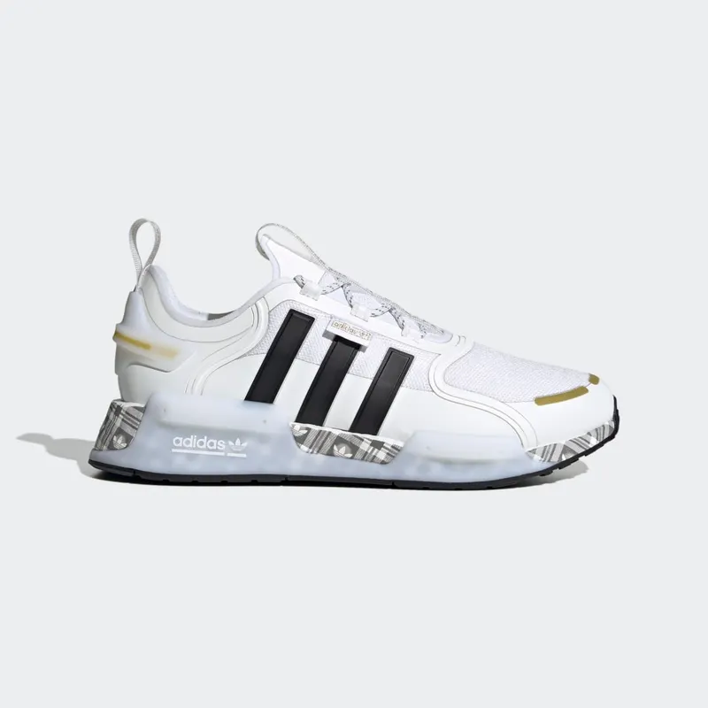 adidas NMD_R1 V3 Shoes Cloud White / Core Black / Gold Metallic (ID6712)