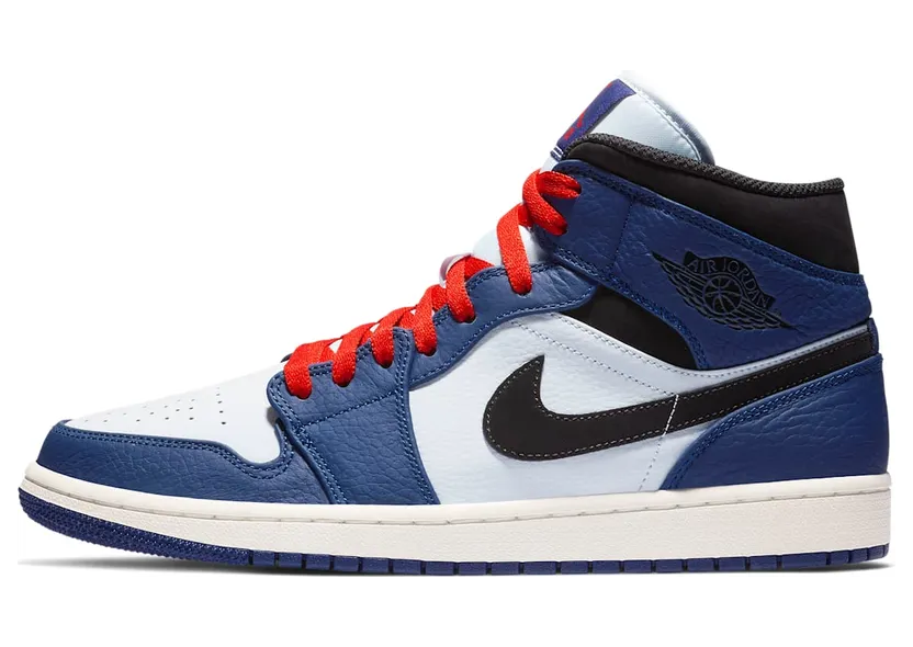 Air Jordan 1 Mid SE “Deep Royal Blue / Half Blue / University Red / Black” (852542-400)