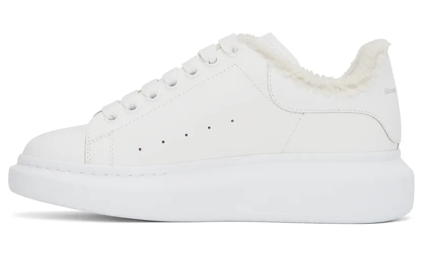 Alexander McQueen White Shearling Oversized Sneakers (604228WIAFI) (3)