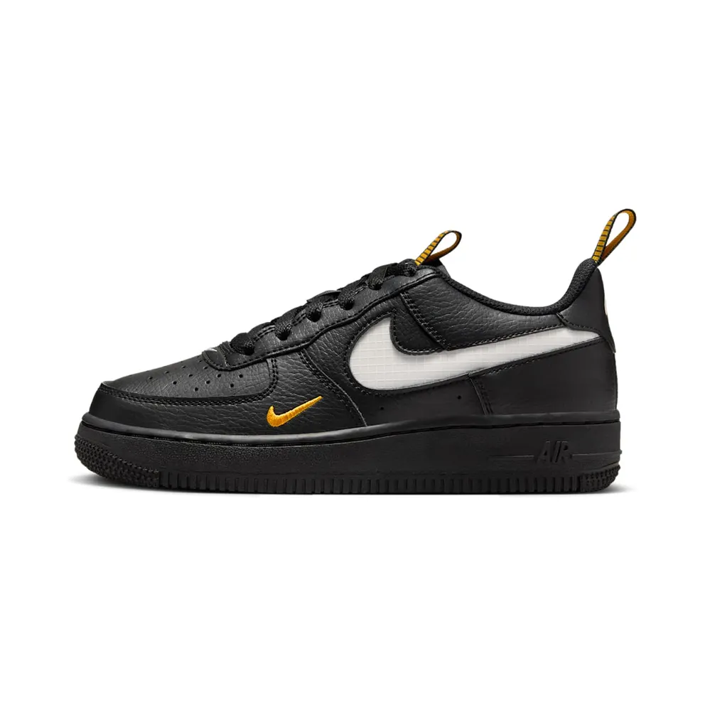 Nike Air Force 1 LV8 GS Mini Swoosh “Black / University Gold / White” (HF0095-001)