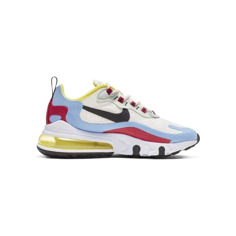 Nike Air Max 270 React Phantom Multi-Color (W) Phantom/Black-Light Blue-University Red-Dynamic Yellow-Pistachio Frost (AT6174-002)