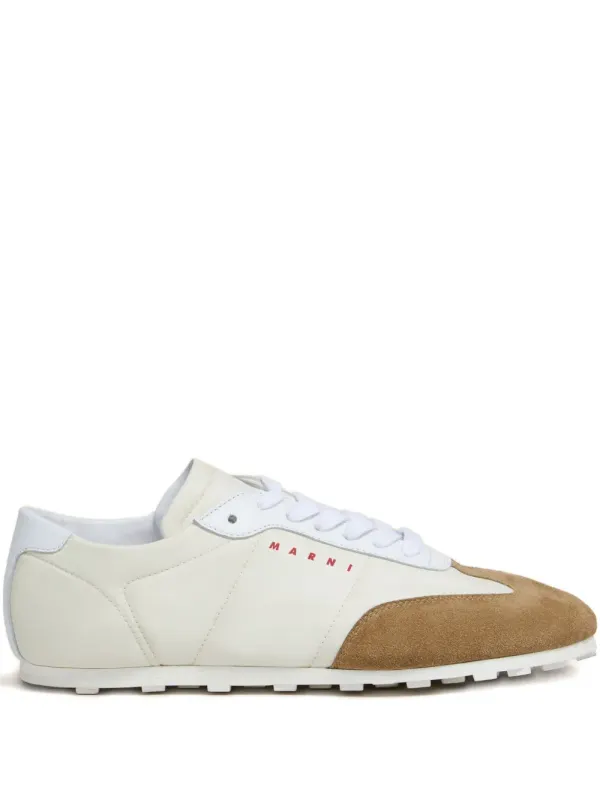 Marni Softy Soccer Sneakers aus Nylon – Weiß (SNZU018600P7406)