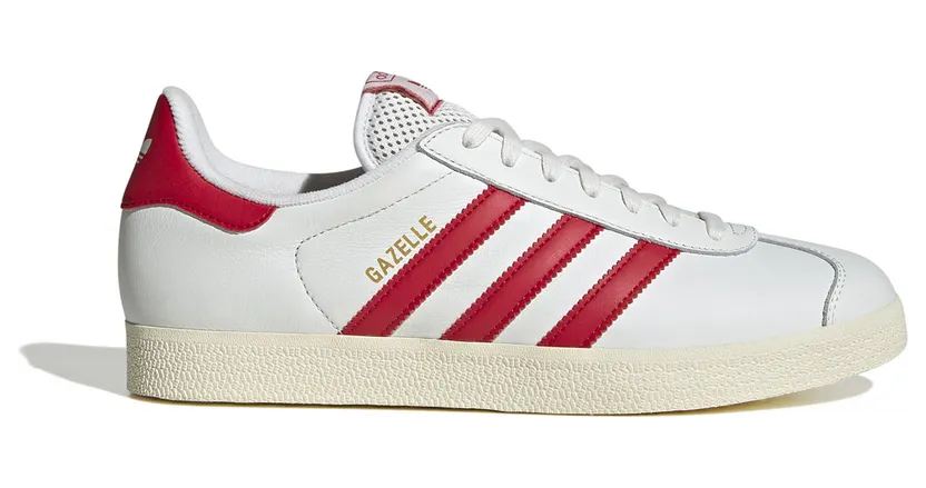 adidas Gazelle White Better Scarlet