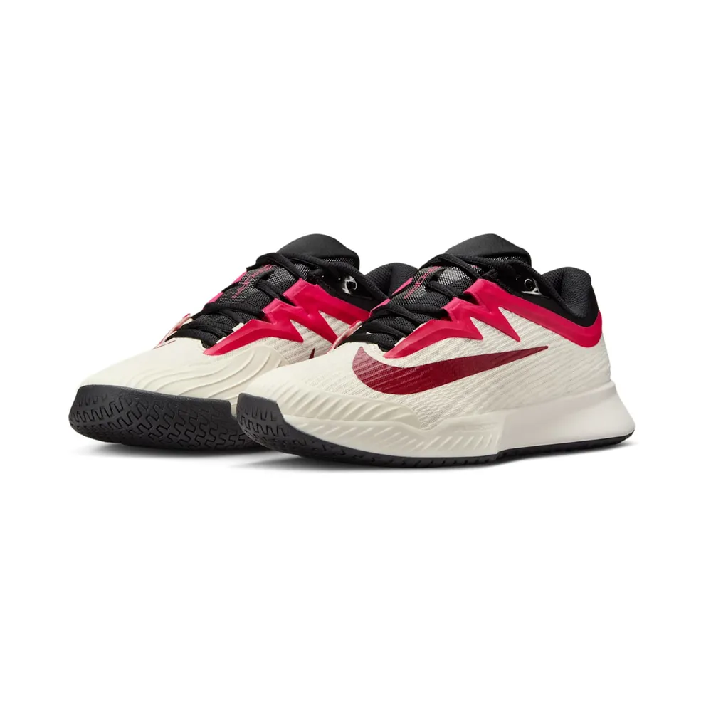 Nike Court Air Zoom Vapor Pro 3 HC Pale Ivory Sail Team Red Rush Pink (FZ2158-104)