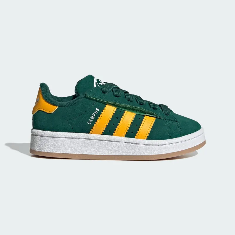 Adidas Campus 00s Comfort Closure Elastic Lace Kids Collegiate Green / Crew Yellow / Cloud White (JR7421)