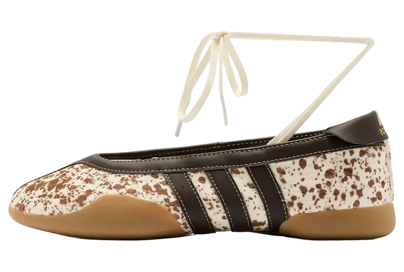 Adidas Taekwondo Mei Ballet Womens “Cow Print Off White Dark Brown” (KI0402)