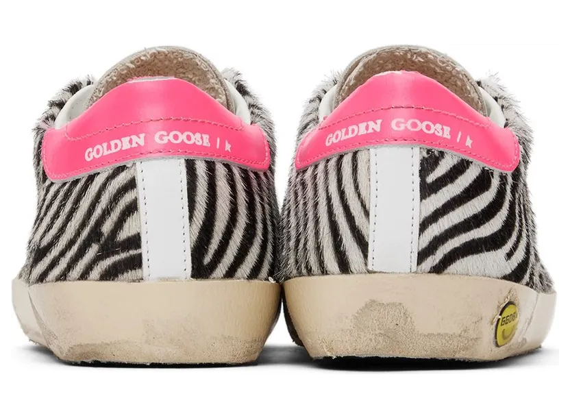 Golden Goose Kids White & Black Pony Hair Zebra Super Star Classic Sneakers (GYF00101.F002841.81615) (2)