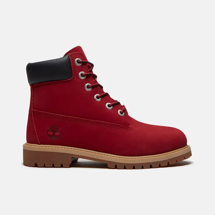 Timberland 6″ Premium Waterproof Boot Red Nubuck Black (TB0A2CTG-AET)
