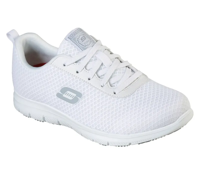 Skechers Work Slip-Resistant Relaxed Fit: Ghenter – Bronaugh Sneaker White