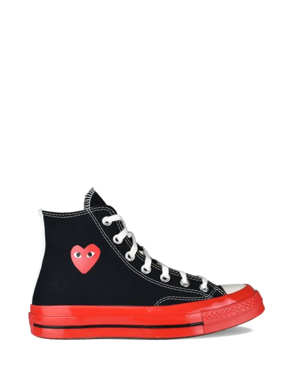 Comme Des Garçons Chuck Taylor mit Herzprint – Black (AZK1240011)