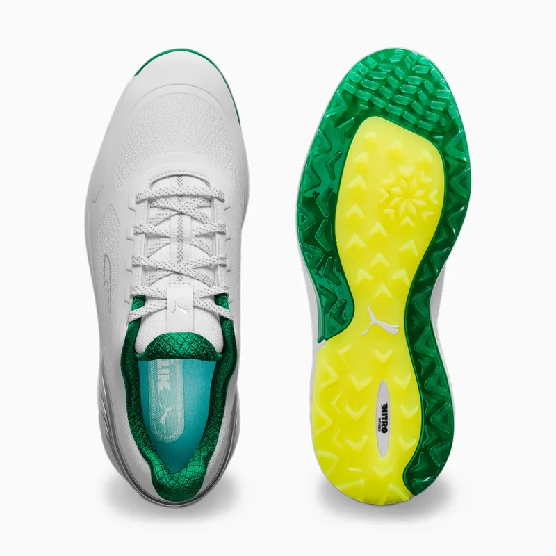 Puma Alphacat Nitro Golf Shoes White/Green/Yellow (378692-01)