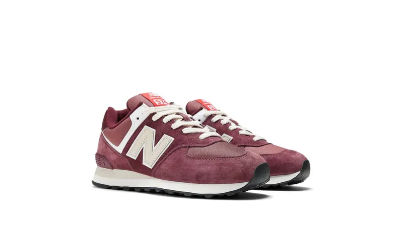 New Balance 574 Suede Maroon Grey (U574HMG)