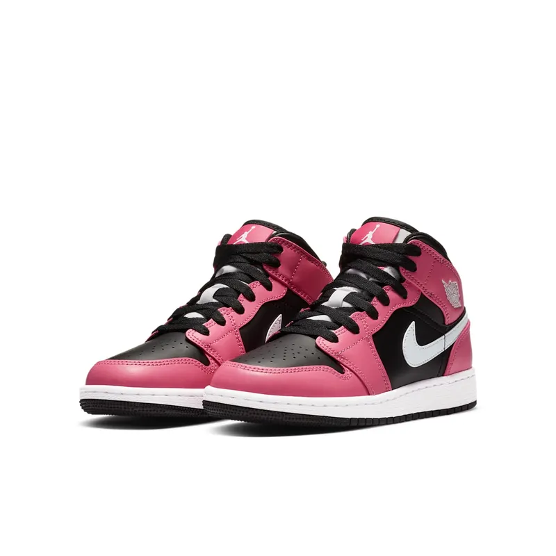 Jordan 1 Mid Pinksicle (GS) Black/White-Pinksicle (555112-002)