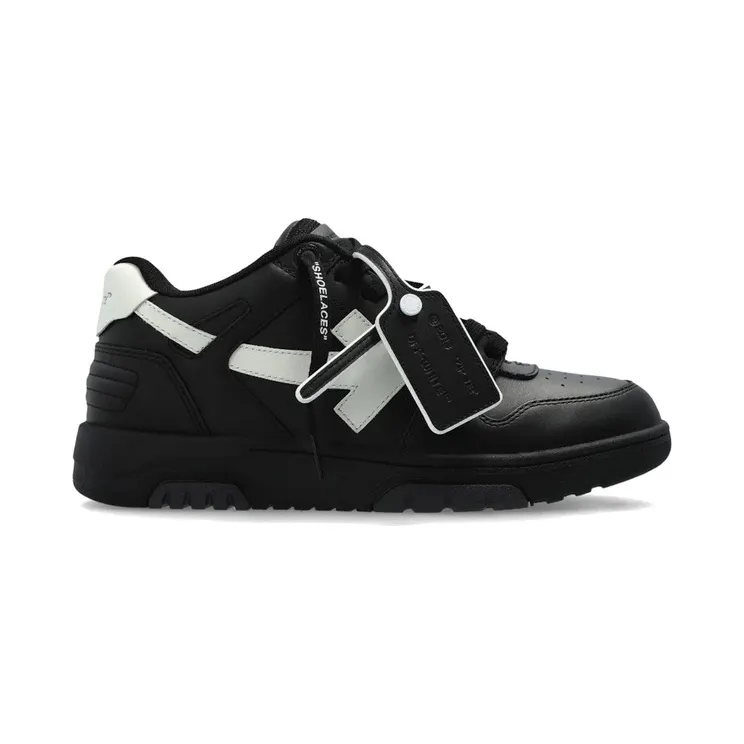 OFF-WHITE Out Of Office OOO Low Tops Black White (2025) (OMIA189C99LEA0191001)