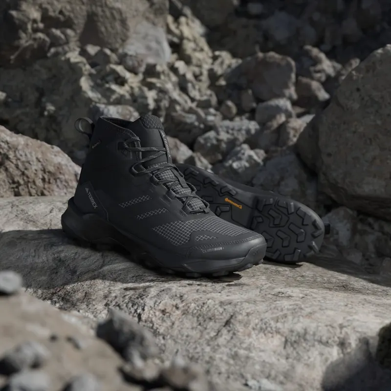 Adidas Terrex Skychaser AX5 Mid GORE-TEX CLIMAWARM+ Hiking Shoes Core Black / Core Black / Carbon (JQ2205)