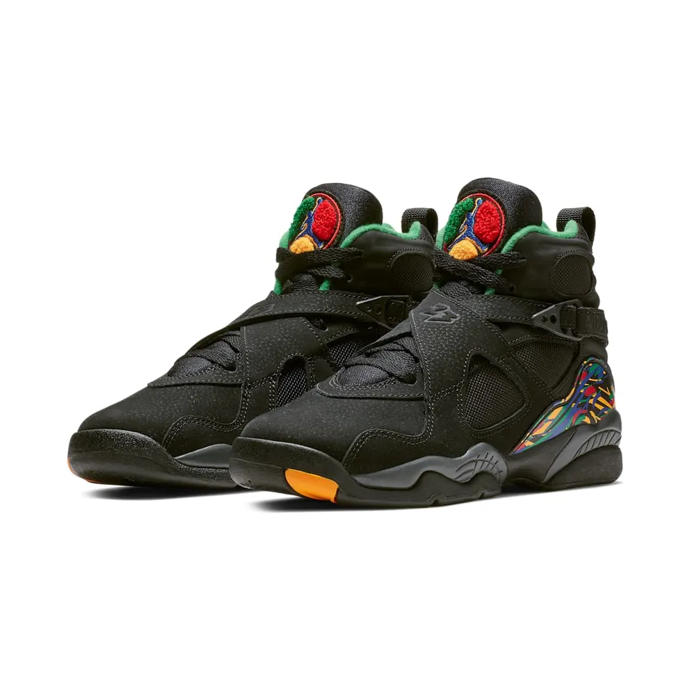 Jordan 8 Retro Tinker Air Raid (GS) Black/Light Concord-Aloe Green (305368-004)