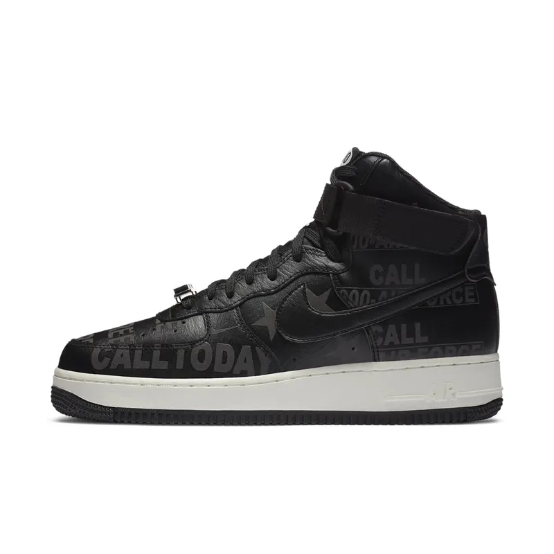 Nike Air Force 1 High Toll Free Black/Black-Sail-Vast Grey (CU1414-001)