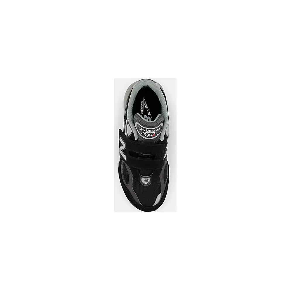 New Balance FuelCell 990v6 Hook and Loop Black Silver (PV990BK6)