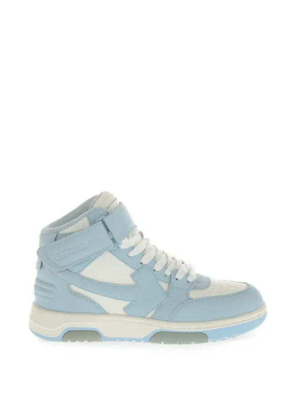 Off-White mid-top OUT OF OFFICE leather with touch-strap closure – Blue (OWIA275C99LEA0014001)