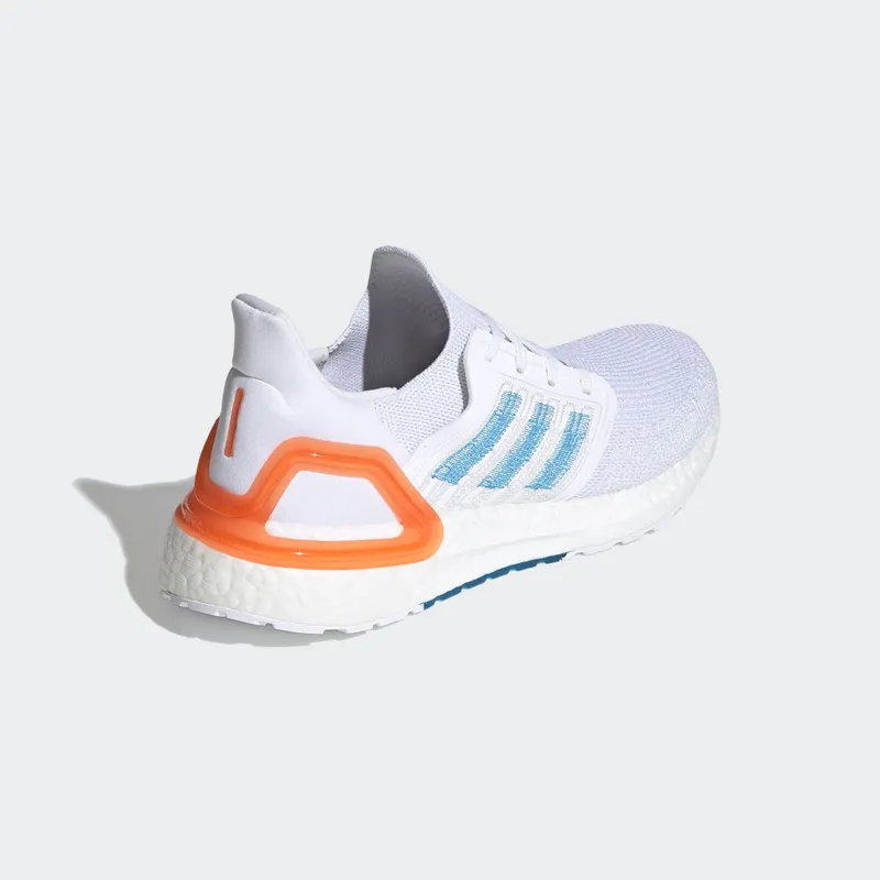 adidas Ultra Boost 20 White Sharp Blue True Orange Footwear White/Sharp Blue/True Orange (EG0768)