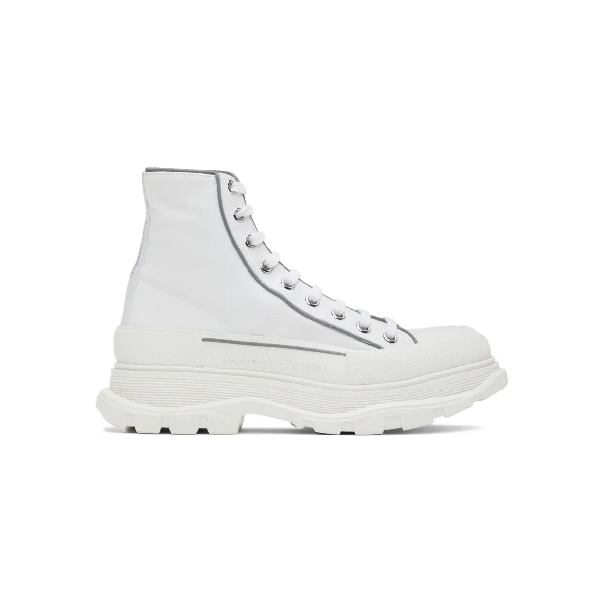 Alexander McQueen White Tread Slick High Sneakers (705663W4TG9)