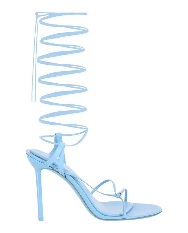 Ferragamo Azha X5 Wrap Tie Heels Blue (01F124-760694-1C)