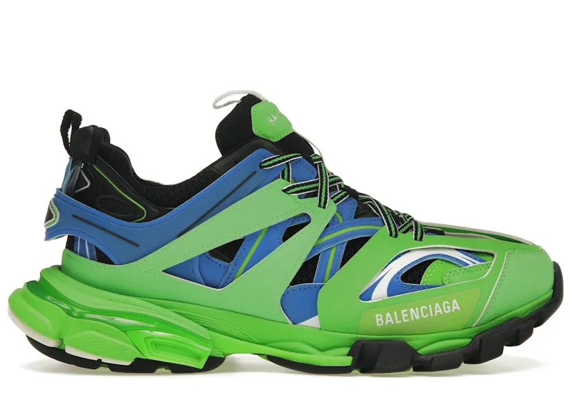 Balenciaga Track Trainers Green Blue (542023W1GB84078)