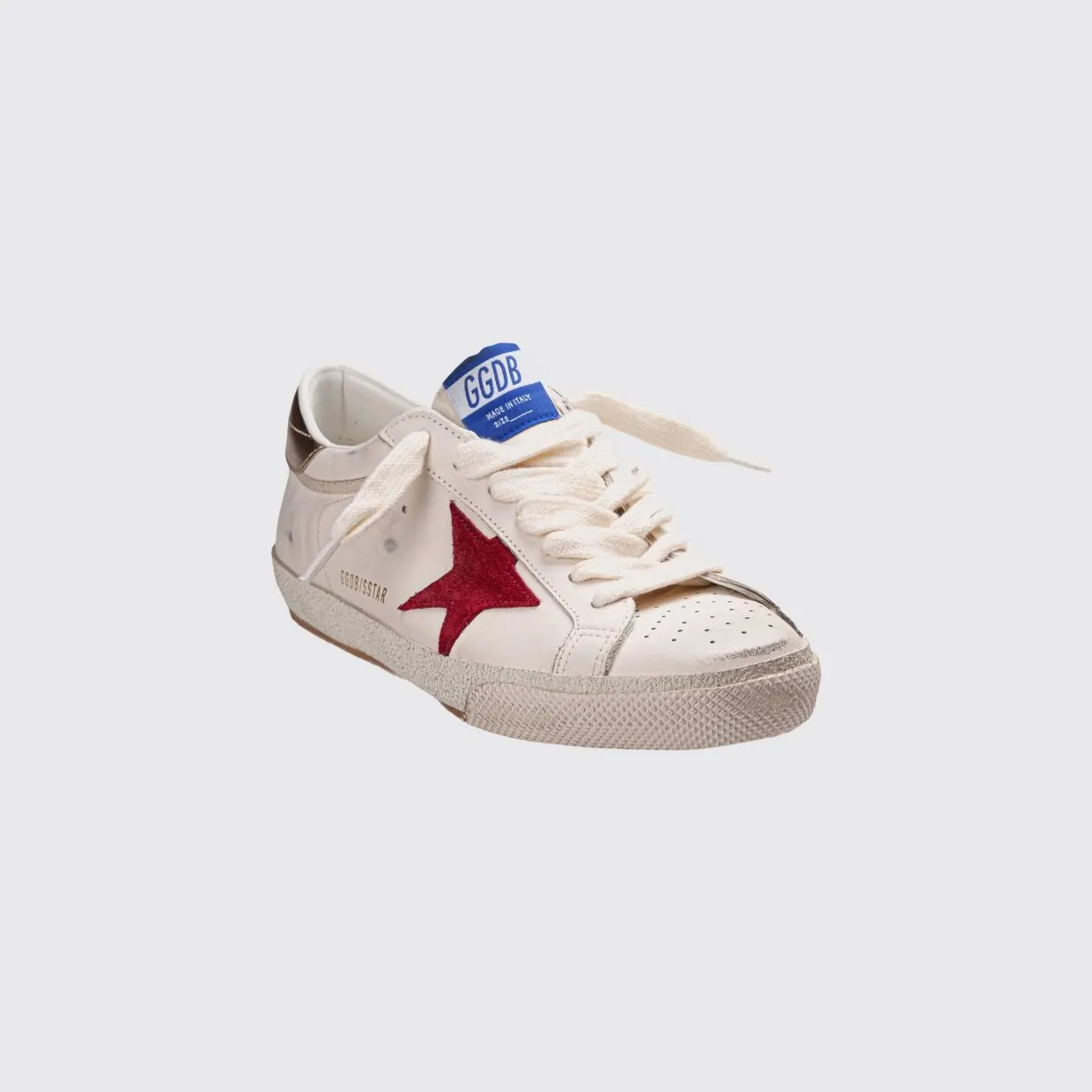 Golden goose Super-Star Distressed-Effect Leather Sneakers White (GMF01003F00813712378)