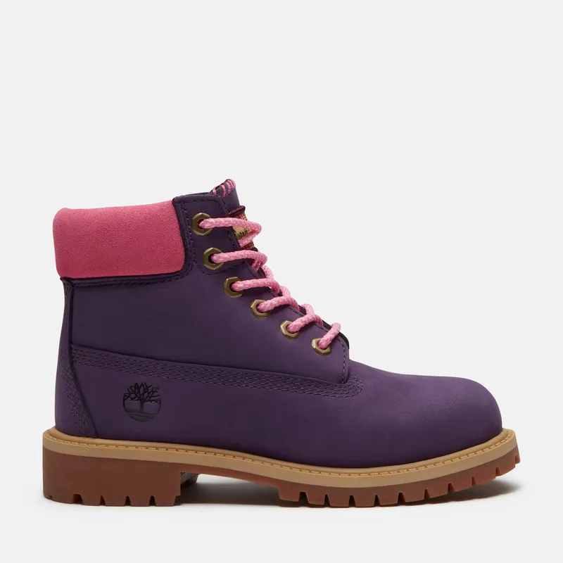 Timberland 6″ Premium Waterproof Boot Dark Purple Nubuck Pink (TB0A6BET-AFP)