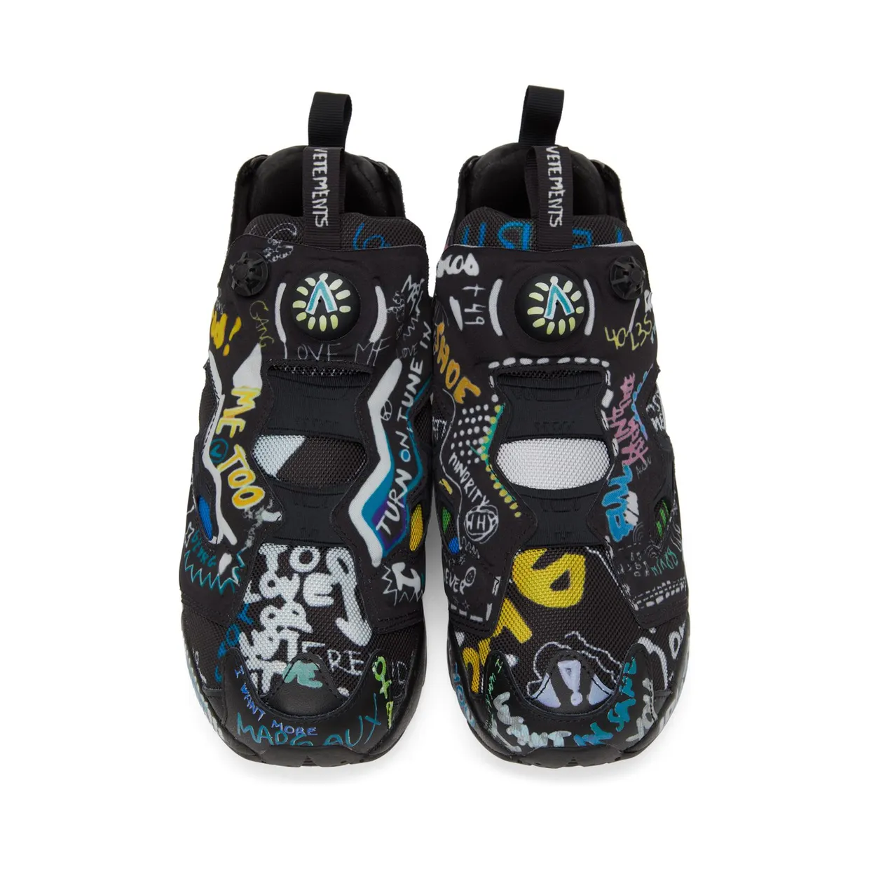 VETEMENTS Black Reebok Edition Instapump Fury Black Graff (UA52SN100B) (5)