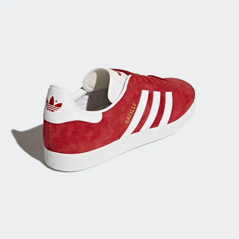 adidas Gazelle Scarlet/White/Gold Metallic Scarlet/White/Gold Metallic (S76228)