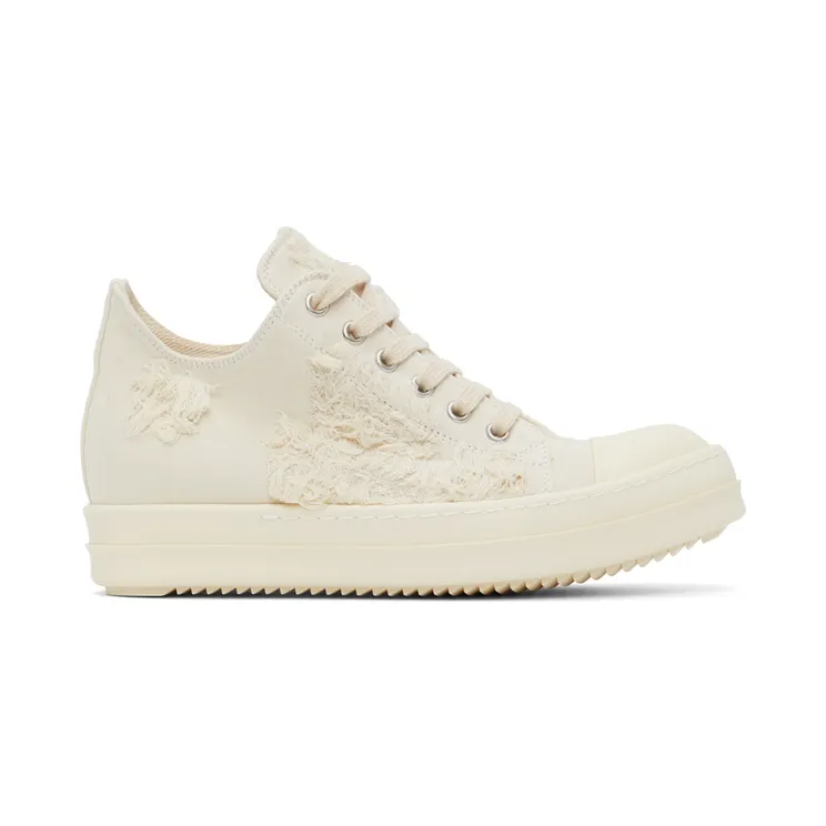 Rick Owens Drkshdw Off-White Distressed Sneakers (DS01B7802 SLHN)