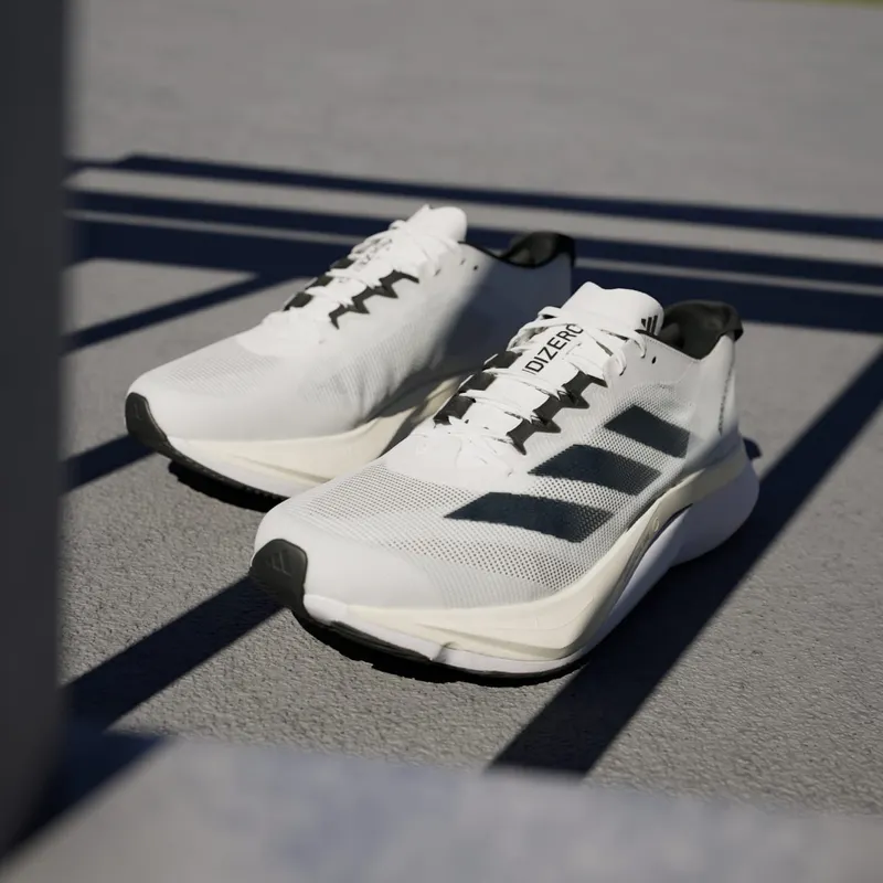 adidas Adizero Boston 12 Cloud White Core Black Night Metallic (ID4236)