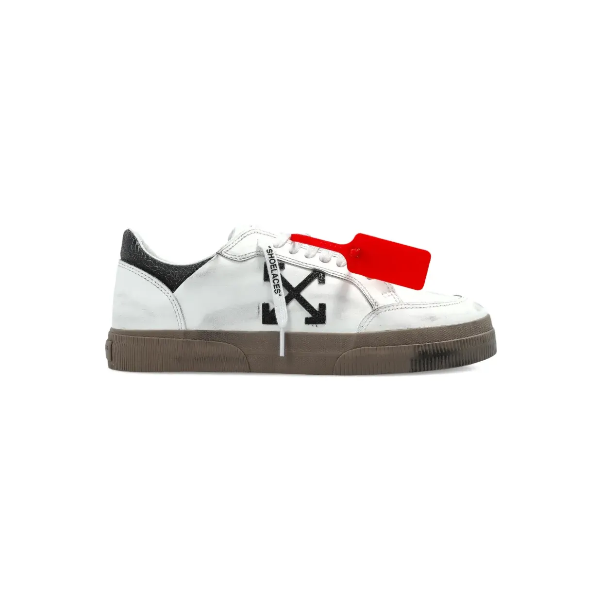 OFF-WHITE New Low Vulcanized Vintage White Black (OMIA293S26LEA0021110)