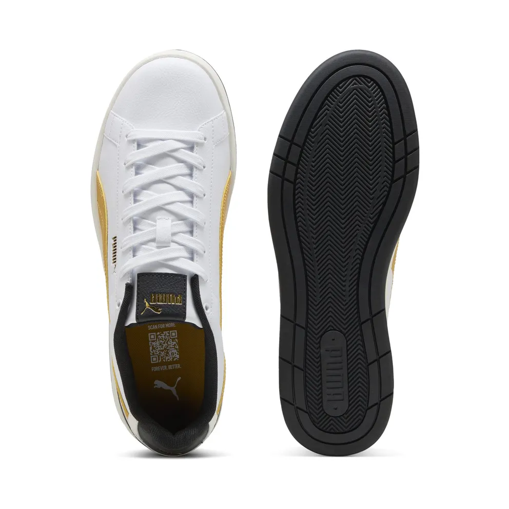 Puma Court Classico “Puma White / Archive Gold / Puma Black” (400284_10)
