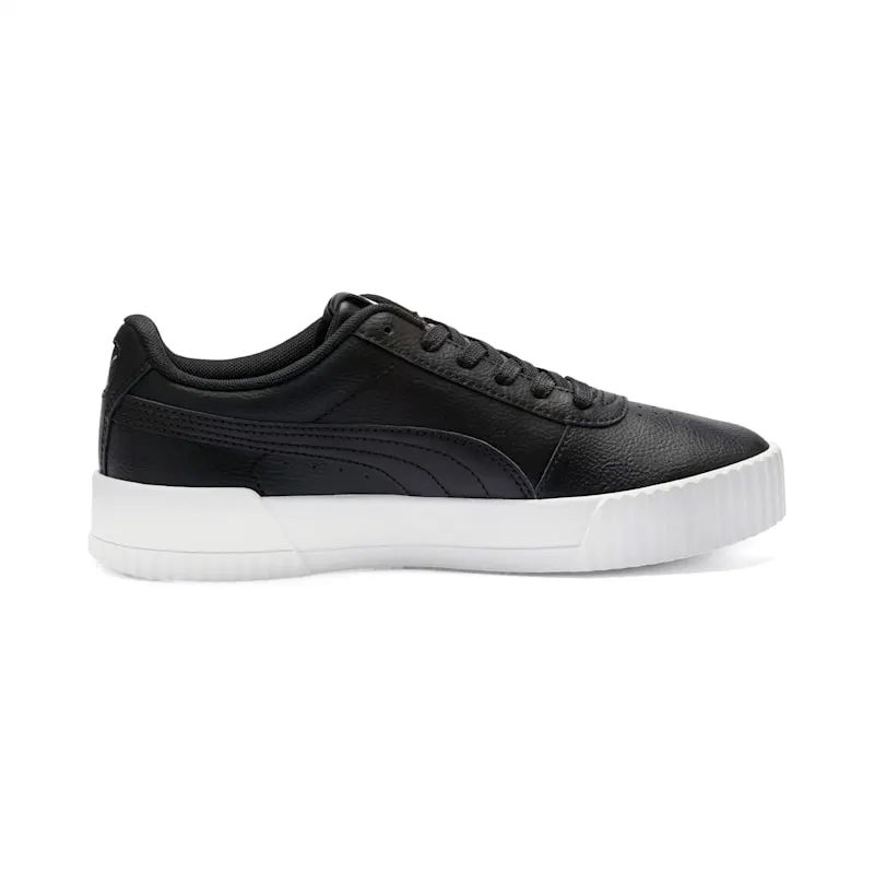 Puma Carina van leer Silver/Black/White (370325-01)