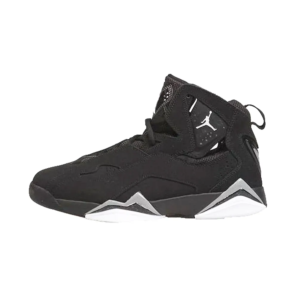Air Jordan True Flight GS “BLACK/WHITE/METALLIC SILVER” (343795-010)
