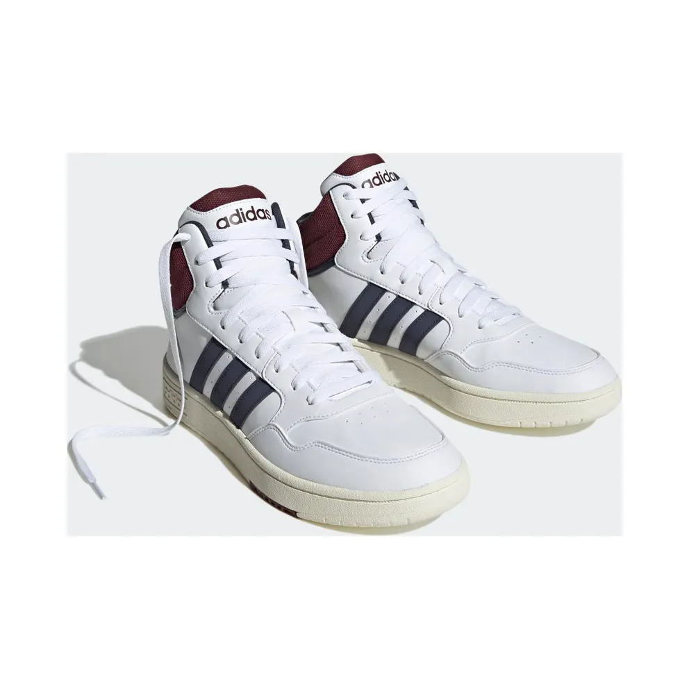 adidas Hoops 3.0 Mid Lifestyle Basketball Classic Vintage Cloud White / Shadow Navy / Shadow Red (HP7895)