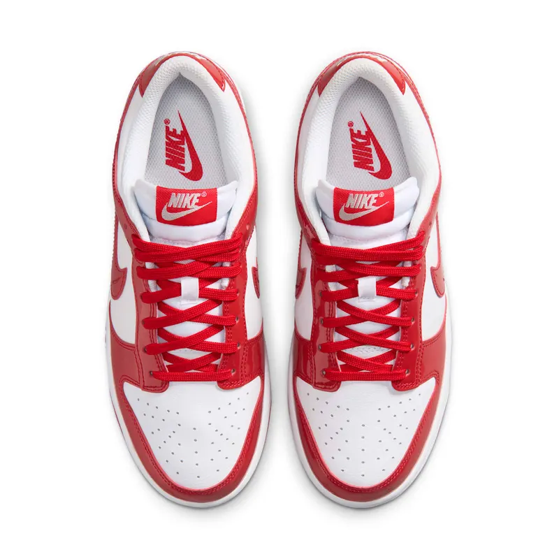 Nike Dunk Low SE Womens “Patent White University Red” (IV5104-101)