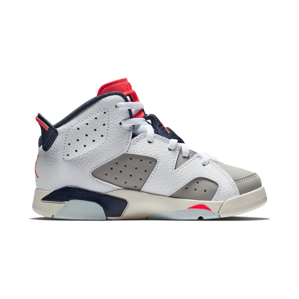 Jordan 6 Retro Tinker (PS) White/Infrared 23-Neutral Grey-Obsidian (384666-104)