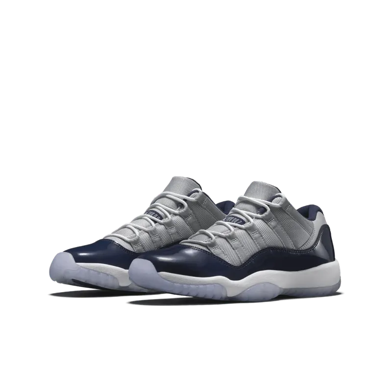 Jordan 11 Retro Low Georgetown (GS) Grey Mist/White-Midnight Navy (528896-007)