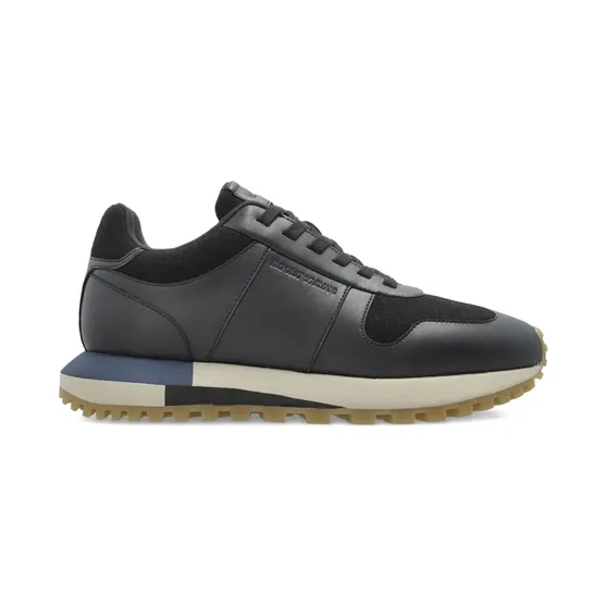 Armani Emporio Armani met leren vlakken “Blue” (EM002851AF18013)