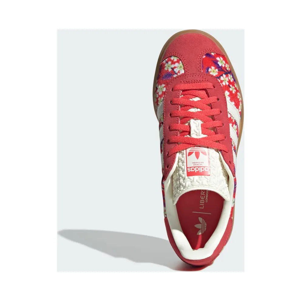 Adidas Gazelle Bold x Liberty London Kids Red / Off White / Semi Lucid Red (JP8078)