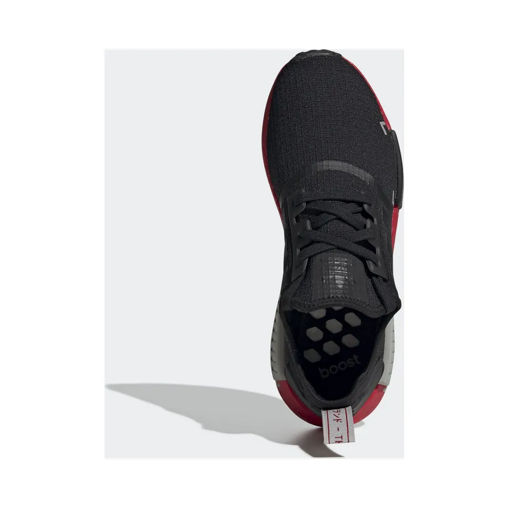 adidas NMD R1 Black Grey Scarlet Core Black/Metal Grey/Scarlet (FV3907)