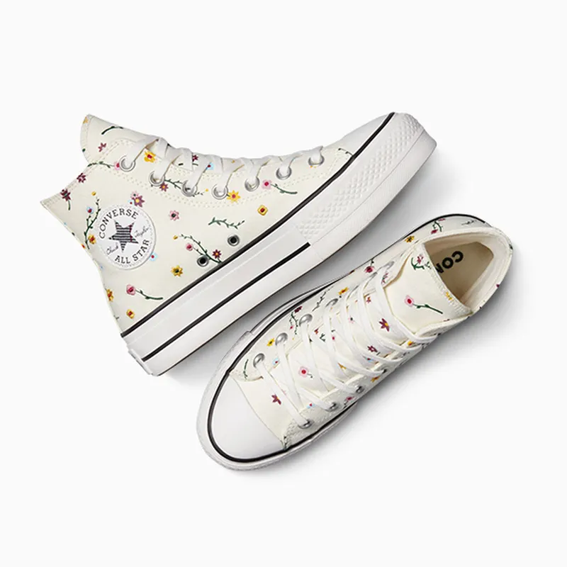 Converse (W) Chuck Taylor All Star Lift Platform High ‘Embroidered Blooms’ (A15536C)