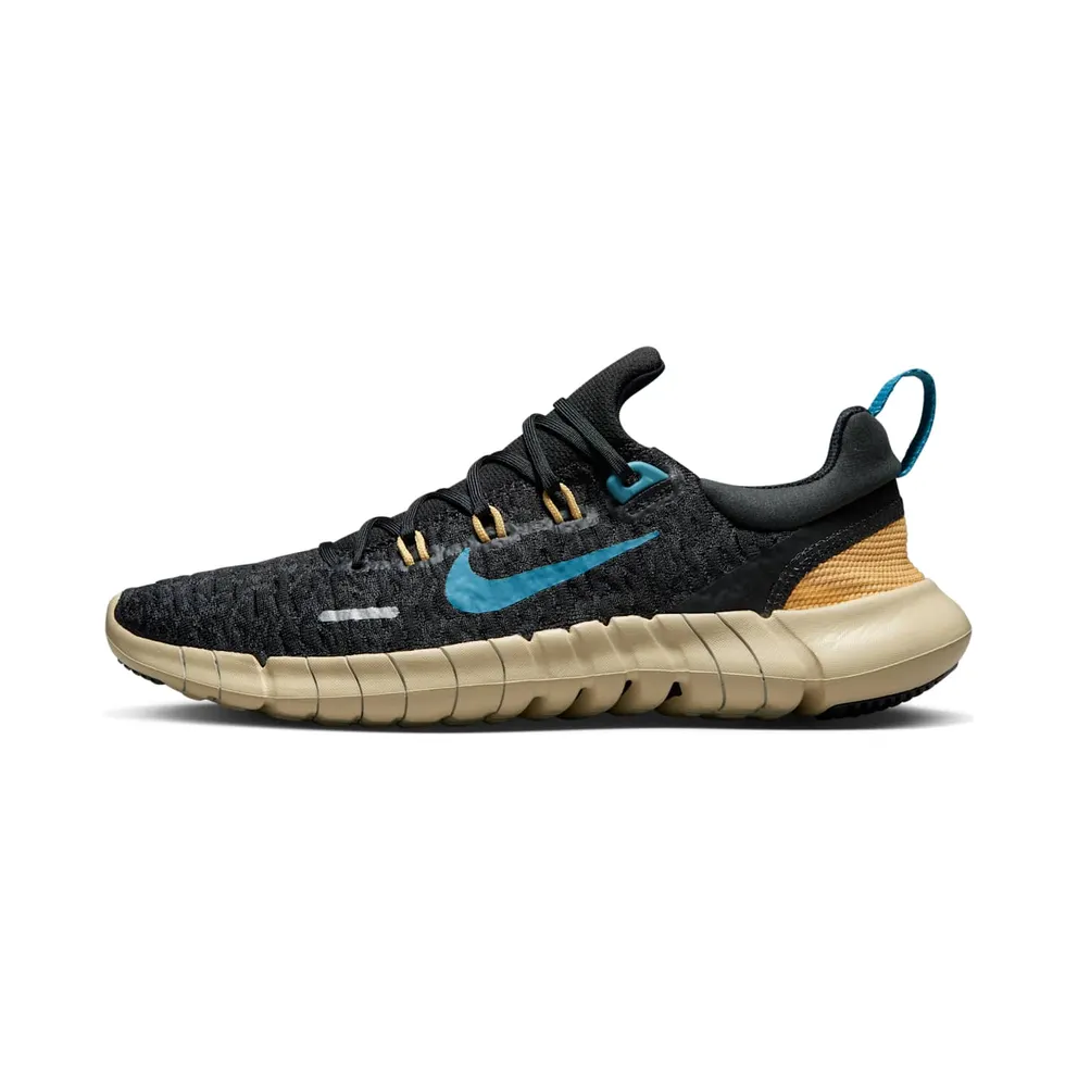 Nike Free Run 5.0 Next Nature Black Anthracite Wheat Gold Noise Aqua (CZ1891-008)
