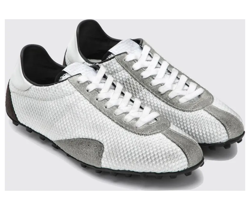 Maison Margiela Sprinters Bicolour Mesh and Suede Trainers White (S97WS0092P7645H0966)