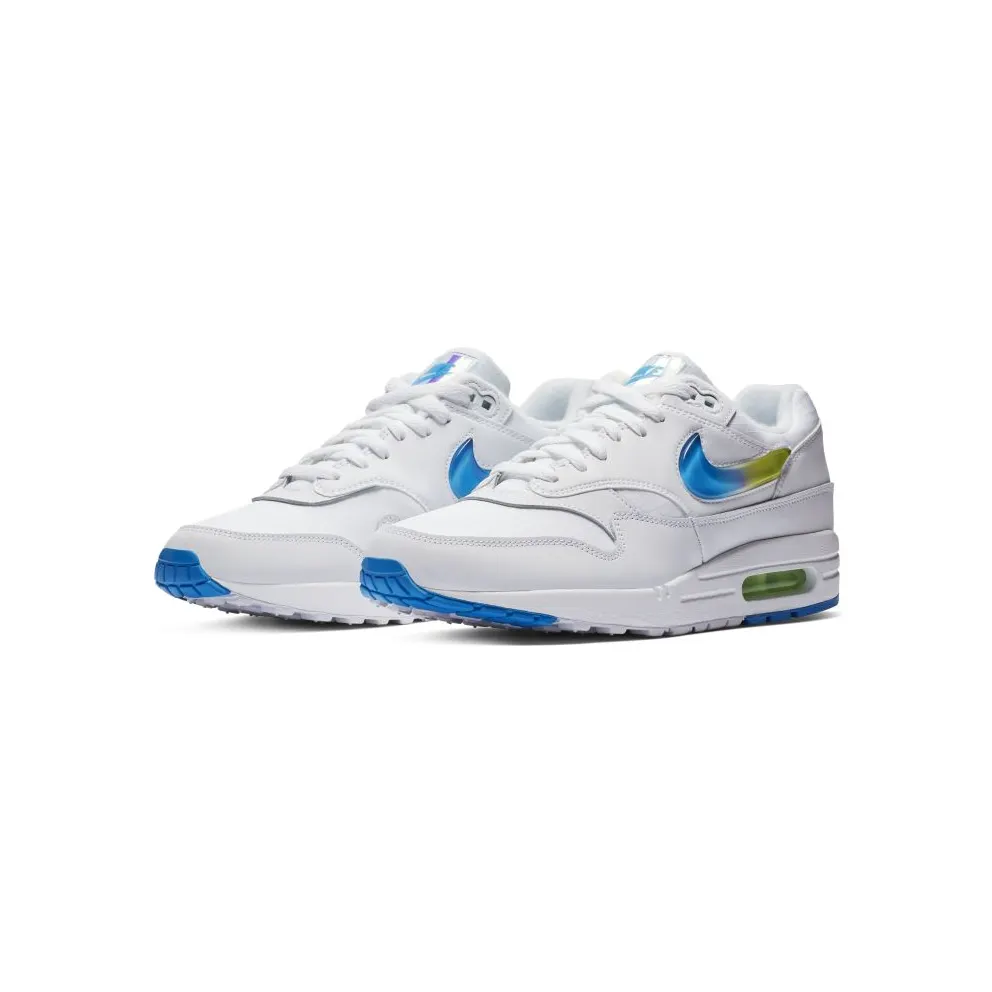 Nike Air Max 1 Jelly Jewel White White/Photo Blue-Lime Blast (AO1021-101)